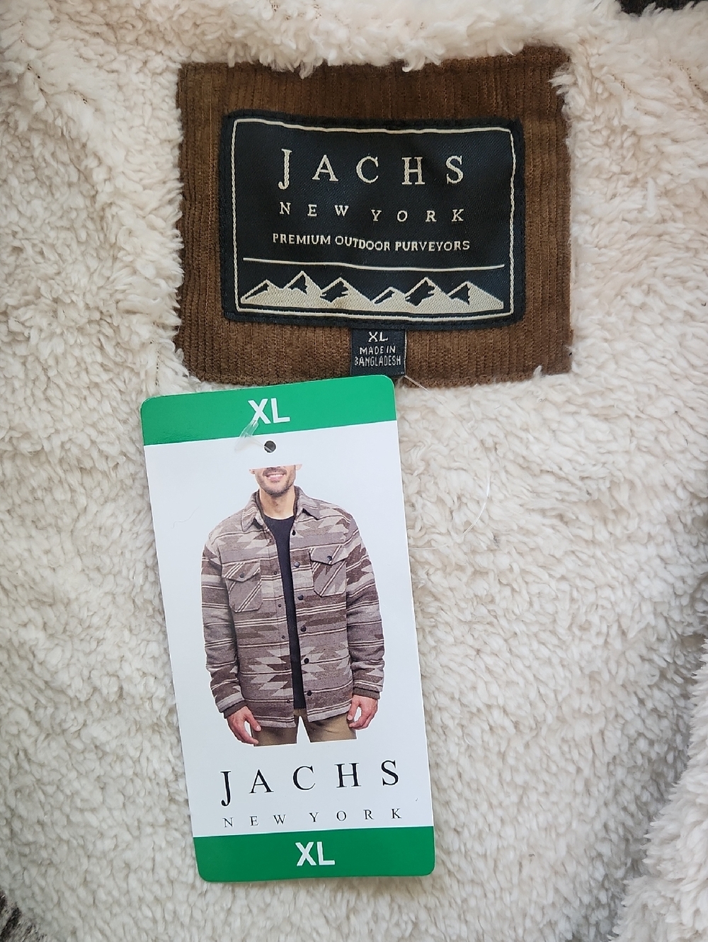 Jachs New York Aztec Shirt Jacket XL Wool Blend Sherpa Lined Shaket - Picture 6 of 17